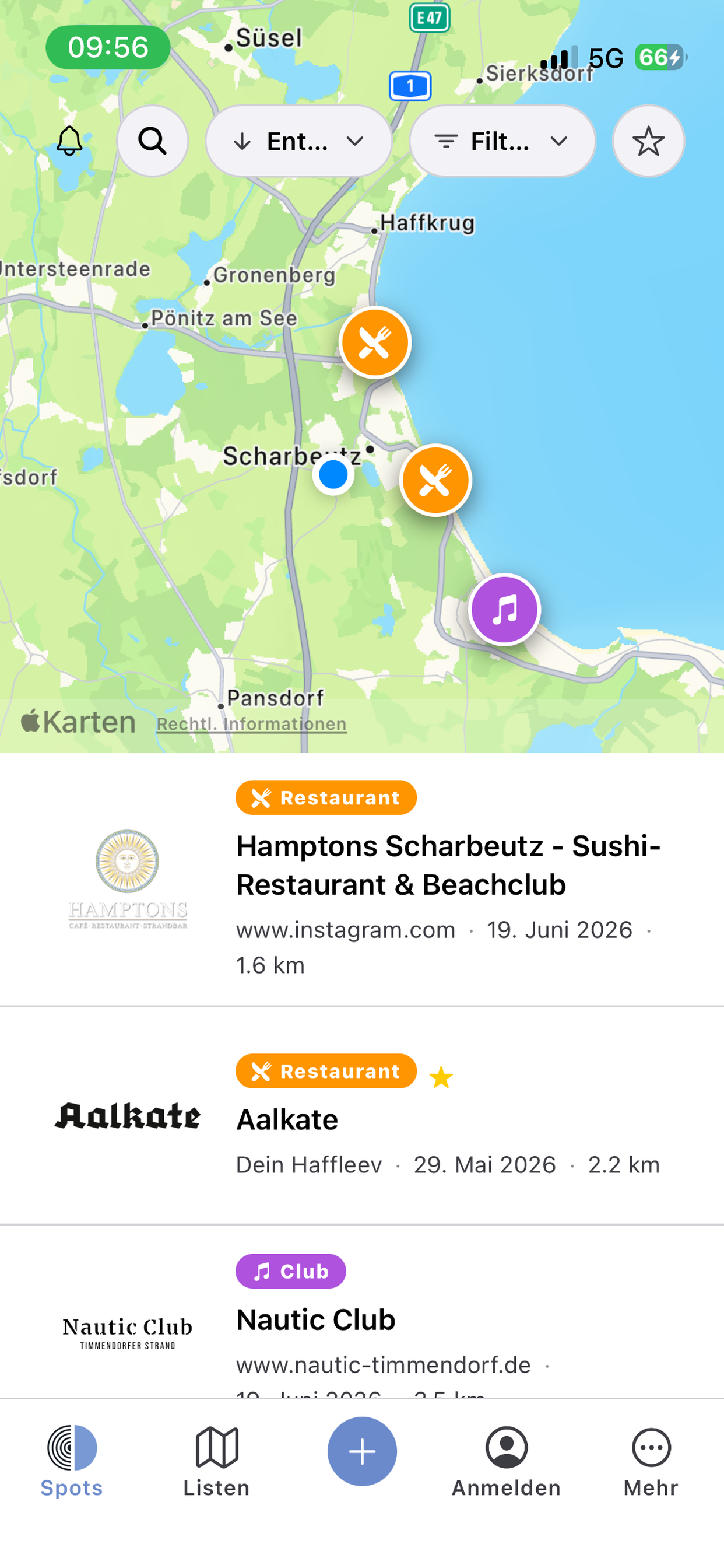 Übersicht deiner Spot-Sammlung